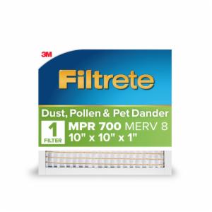 Filtrete Dust, Pollen & Pet Dander Air Filter 700 MPR 750-4PK-1E, 10 in x 10 in x 1 in (25.4 cm x 25.4 cm x 2.5 cm) image Filtrete Dust, Pollen & Pet Dander Air Filter 700 MPR 750-4PK-1E, 10 in x 10 in x 1 in (25.4 cm x 25.4 cm x 2.5 cm)image