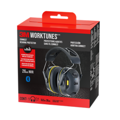 3M™ WorkTunes™ Connect Wireless Hearing Protector with Bluetooth® Technology, 90570-DC, 4/case, rightside EN. In-pack, product image.