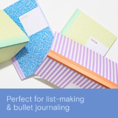 Perfect for list-making & bullet journaling.  A variety of notebooks.  