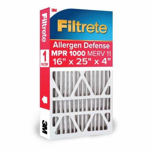 The Filtrete™ Allergen Defense Deep Pleat filter attracts and captures microscopic allergens like dust, smoke, and smog particles and large allergens like mold spores and pollen. Lasts up to 12 months. For residential use only.