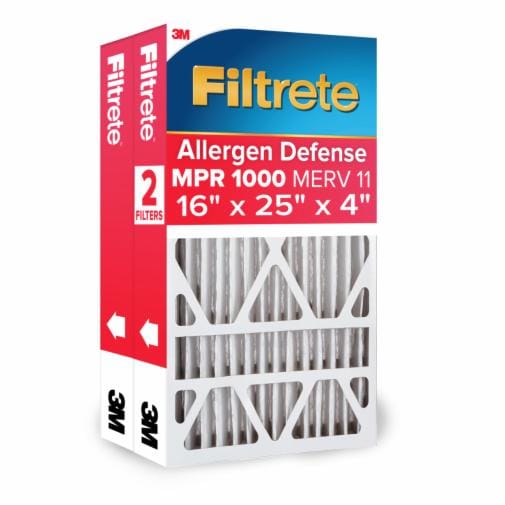 The Filtrete™ Allergen Defense Deep Pleat filter attracts and captures microscopic allergens like dust, smoke, and smog particles and large allergens like mold spores and pollen. Lasts up to 12 months. For residential use only.