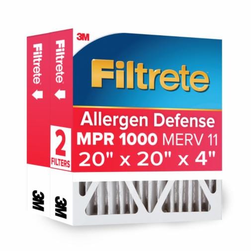 The Filtrete™ Allergen Defense Deep Pleat filter attracts and captures microscopic allergens like dust, smoke, and smog particles and large allergens like mold spores and pollen. Lasts up to 12 months. For residential use only.