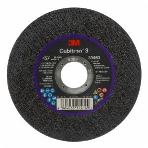 3M™ Cubitron 3 Cut-Off Wheel 33463, 115 mm x 1 mm x 22.23 mm (4.5 in x 0.04 in x 7/8 in), 5 Wheels/Pack, 6 Packs/Caseimage