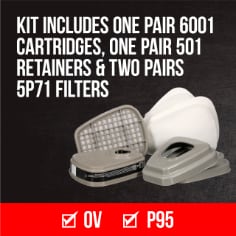 3M™ paint project replacement cartridge 6023 bplus kit contents