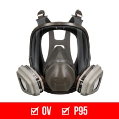 3M™ paint project full face resusable respirator 69p71 bplus product image