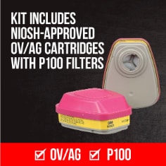 3M™ multi purpose quick latch resusable respirator 65023ql bplus kit contents