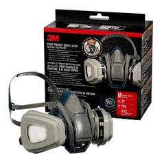 3M™ paint project quick latch resusable respirator 6502ql bplus in pack out of pack
