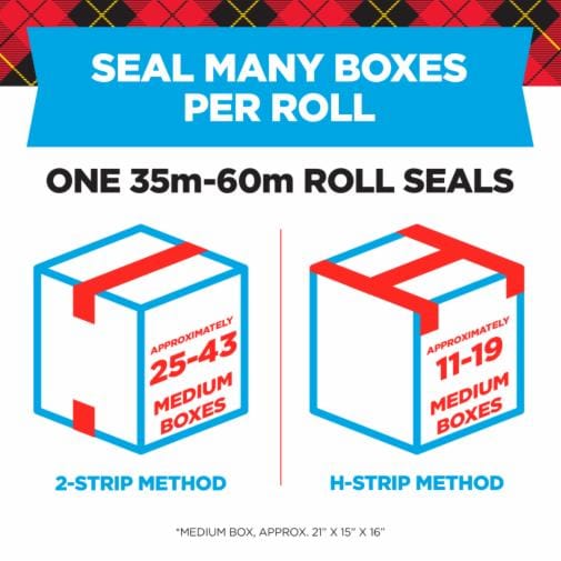 Premium Carton Packing Tape 2.0 mil 330 Feet (110 yards