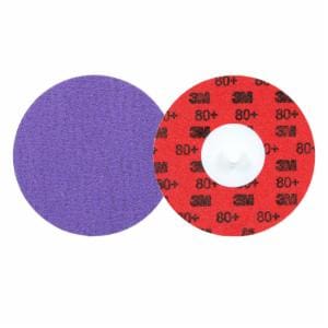3M™ Cubitron 3 Roloc Durable Edge Disc 1184F, 80+ YF-weight, TR, Purple, 3 in, Die R300V, 50/Carton, 200 ea/Caseimage