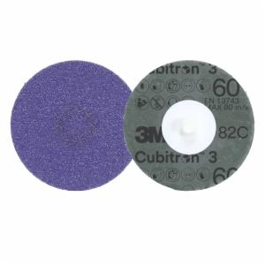 3M™ Cubitron 3 Roloc Fibre Disc 1182C, 60+, TR, Purple, 2 in, Die R200P, 50/Carton, 200 ea/Caseimage