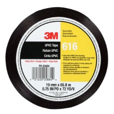 3M UPVC Tape 616, Ruby Red, 3/4 in x 72 yd 2.4 mil