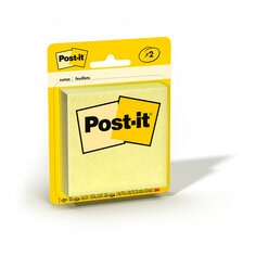 Post-it Notes, 3 in. x 3 in., Canary Yellow, Lined, 2 Pads/Pack