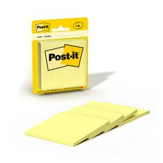 Post-it Notes, 3 inch by 3 inch, Canary Yellow, 4 Pads per pack, 50 sheets per pad