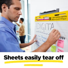 Post-it® Super Sticky Easel Pad, White Lined 561WL VAD 2PK