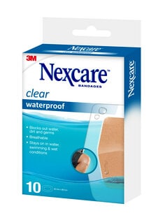 Nexcare™ Clear Waterproof Strips 582-10ANZ, 60 mm x 80 mm, 3D