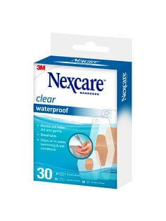 Nexcare™ Clear Waterproof Strips 588-30PBANZ, Assorted, 3D