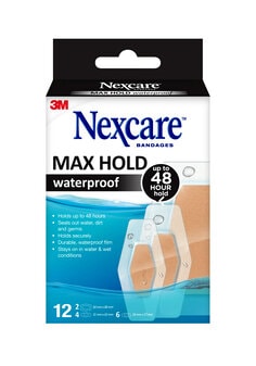 Nexcare™ Max Hold Waterproof Bandages MHW-12ANZ, Assorted