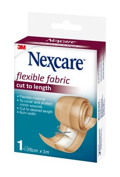 Nexcare™ Flexible Fabric Cut to Length Dressing N041B-ANZ, 6 cm x 1 m, 3D