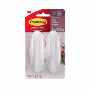 Command Large Designer Hooks 17083AO-2ESF, 2 Hooks, 4 Strips image Command Large Designer Hooks 17083AO-2ESF, 2 Hooks, 4 Stripsimage