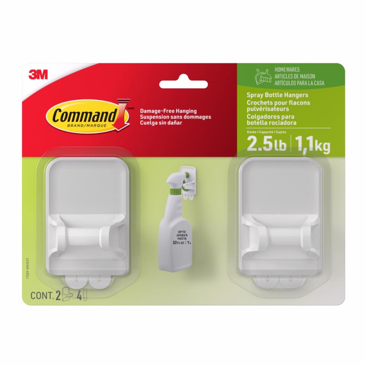 Command Spray Bottle Hangers 17009-HW2ESF