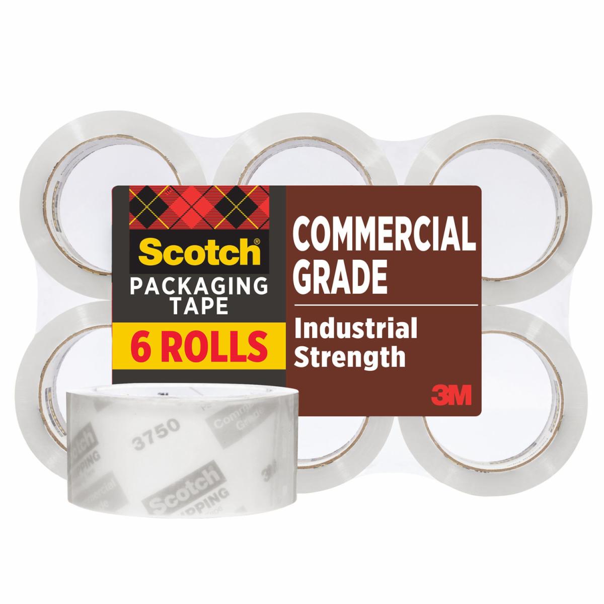 Scotch Commercial Grade Shipping Packaging Tape 3750-6