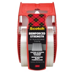 Scotch® Reinforced Strength Shipping Strapping Tape with Dispenser, Clear
