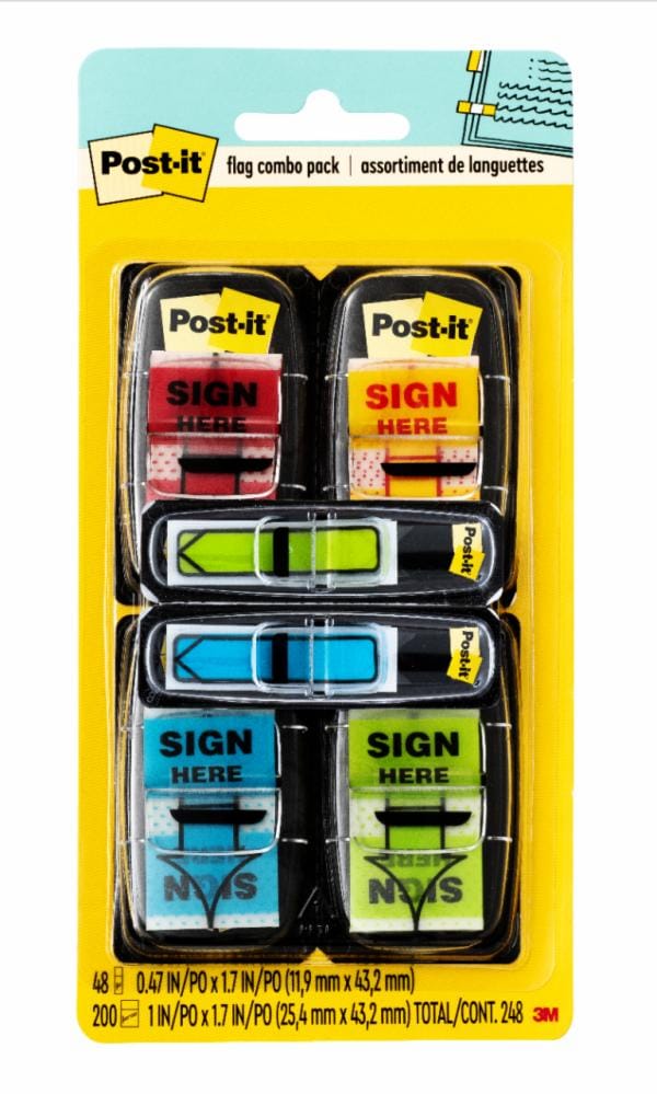 Post-it Flags 680-SH4VA 1 in. x 1.7 in.