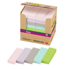 Post-it Super Sticky Notes 5002SS-AP2, Assorted Colors, 75 mm x 25 mm, 90 Sheets/Pad, 40 Pads/Pack