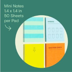 Noted by Post-it Mini Notes, 1.4 x 1.4 inches, 50 Sheets per Pad.