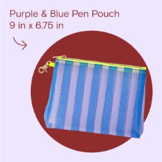 Noted by Post-it Purple & Blue Pen Pouch, 9 in x 6.75 in.