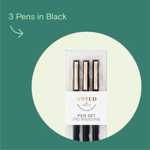 Pen,Felt Tp,2/Pk,Bk