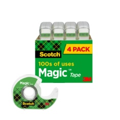 Scotch Magic Tape, 4 Tape Dispensers
