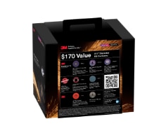 3M Abrasive Solutions Kit “Grind less. Weld More.” with samples of top abrasives for right angle grinding