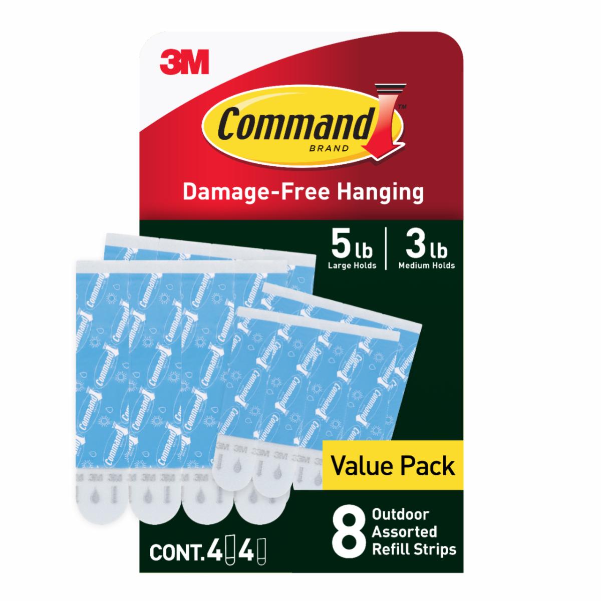 Command All Weather/Bath Medium and Large Foam Replacement Strips 17615AWB-8ESF
