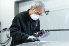 AAD 3M™ Cubitron™ II Fine grades with CSS 444 pneumatic 150 mm disc Application Picture-jy