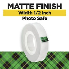 Scotch Magic Invisible Tape 810, 1/2 in, 2 Rolls