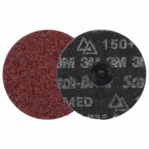 Scotch-Brite Roloc Precision Heavy Duty Surface Conditioning Disc, HD-DR, Medium 150+, TR, 4 in, 25/Carton, 100 ea/Caseimage