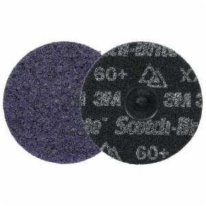 Scotch-Brite Roloc Precision Heavy Duty Surface Conditioning Disc, HD-DR, X-Extra Coarse 60+, TR, 4 in, 25/Carton, 100 ea/Caseimage
