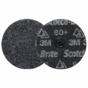 Scotch-Brite Roloc Precision Heavy Duty Surface Conditioning Disc, HD-DS, Extra Coarse 80+, TS, 4 in, 25/Carton, 100 ea/Caseimage