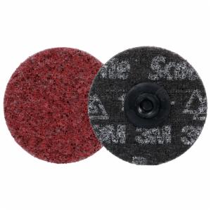 Scotch-Brite Roloc Precision Heavy Duty Surface Conditioning Disc, HD-DS, Medium 150+, TS, 3 in, 25/Carton, 100 ea/Caseimage