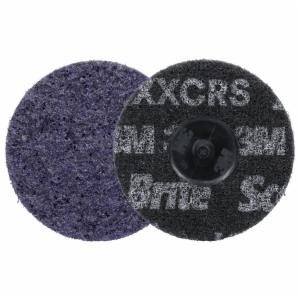Scotch-Brite Roloc Precision Heavy Duty Surface Conditioning Disc, HD-DR, X-Extra Coarse 60+, TR, 3 in, 25/Carton, 100 ea/Caseimage