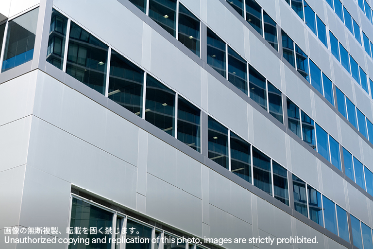 中之島インテス - 外壁面に施工