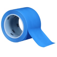 A roll of 3M Polyethylene Tape 483, Blue, 3 in x 36 yd
