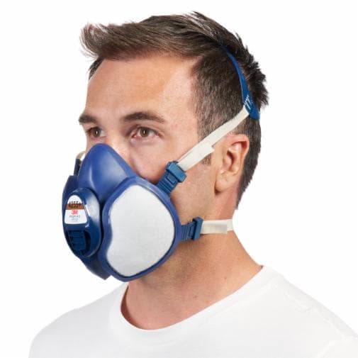 Máscara De Gas 3M FFA2P3D 4255 - Protección Contra Gases, Vapores Y Polvo Fino, Sin Mantenimiento, Ajustable