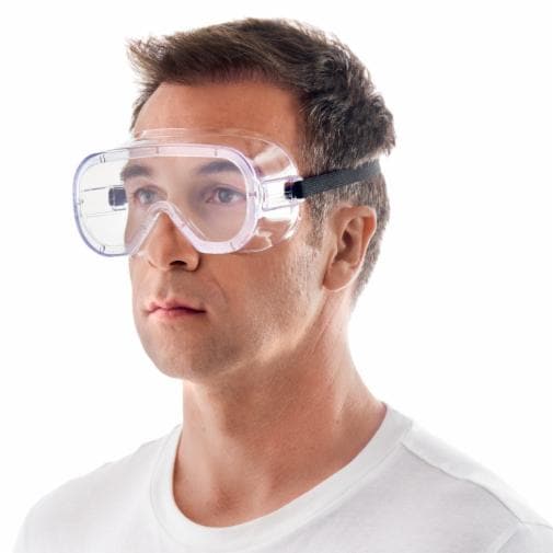 Global Vision Z-33 Anti-Fog Safety Goggles - Smoke Lens, ANSI Z87.1+, UV400 Protection