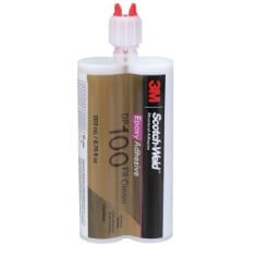 A tube of 3M Scotch-Weld Epoxy Adhesive DP100FR, Off-White, 200 mL Duo-Pak