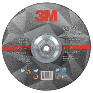 3M™ Cut & Grind Wheel, 06468, 36+, T27 Quick Change, 9 in x 1/8 in x 5/8 in-11, 10/Carton, 20 ea/Case image 3M™ Cut & Grind Wheel, 06468, 36+, T27 Quick Change, 9 in x 1/8 in x 5/8 in-11, 10/Carton, 20 ea/Caseimage