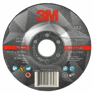 3M™ Cut & Grind Wheel, 06462, 36+, T27, 4-1/2 in x 1/8 in x 7/8 in, 10/Carton, 20 ea/Case image 3M™ Cut & Grind Wheel, 06462, 36+, T27, 4-1/2 in x 1/8 in x 7/8 in, 10/Carton, 20 ea/Caseimage