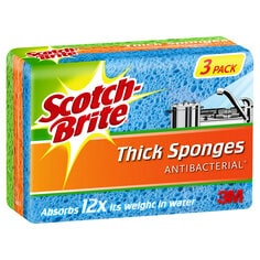 Scotch-Brite® Thick Cellulose Sponge, 114 mm x 68 mm, 3 Each/Case, 8 Packs/Case