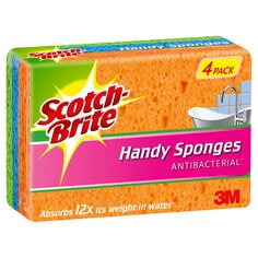 Scotch-Brite® Handy Cellulose Sponges, Antibacterial, 4 Each/Case, 8 Packs/Case